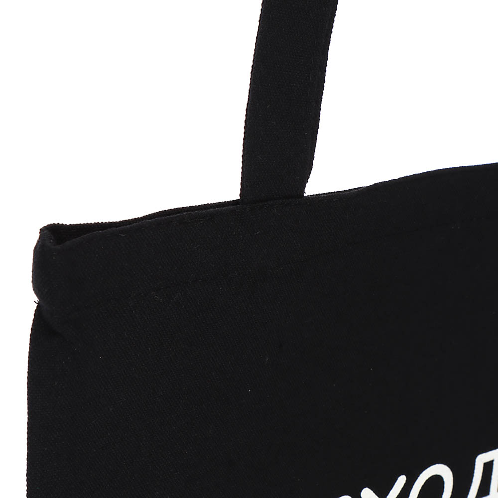 Сумка-шоппер тм ЮНИLOOK, черный, 33x44см, 4 дизайна, арт.№ 467-204