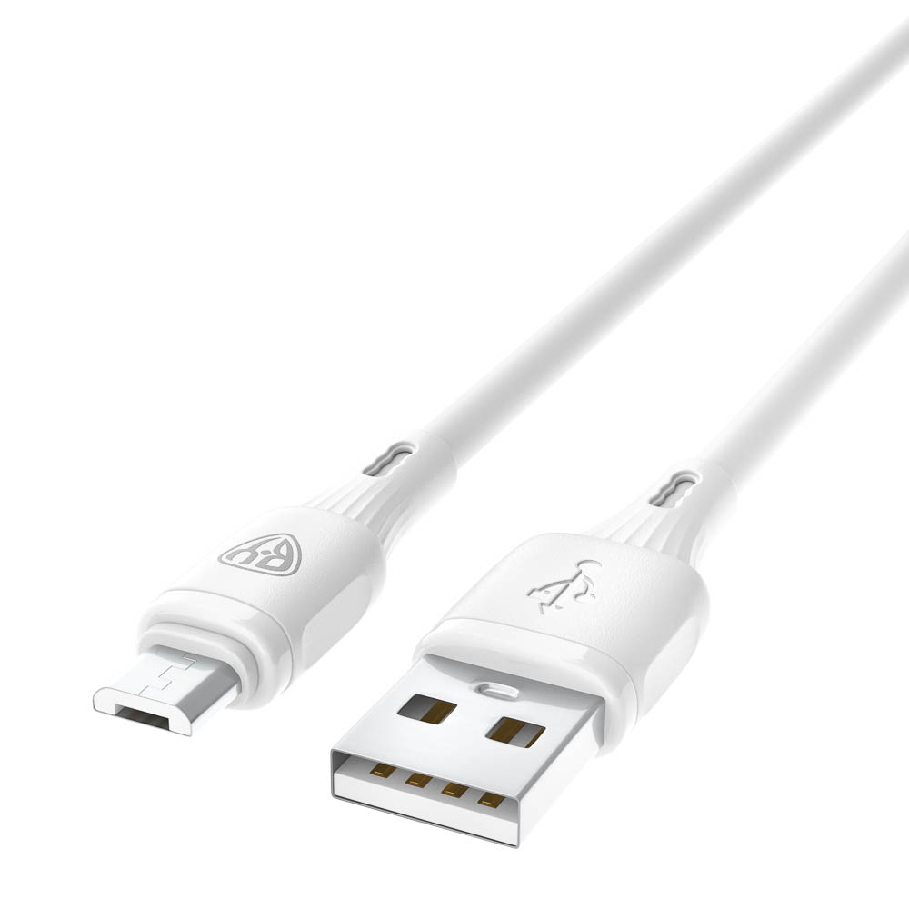 Кабель для зарядки USB(A)-microUSB BY Fusion, 18Вт, 1 м, 2.4A, TPE, белый, арт.№ 931-626