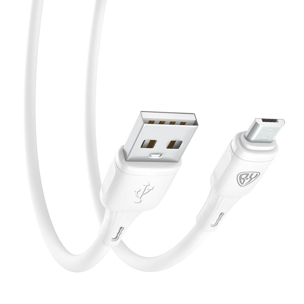 Кабель для зарядки USB(A)-microUSB BY Fusion, 18Вт, 1 м, 2.4A, TPE, белый, арт.№ 931-626