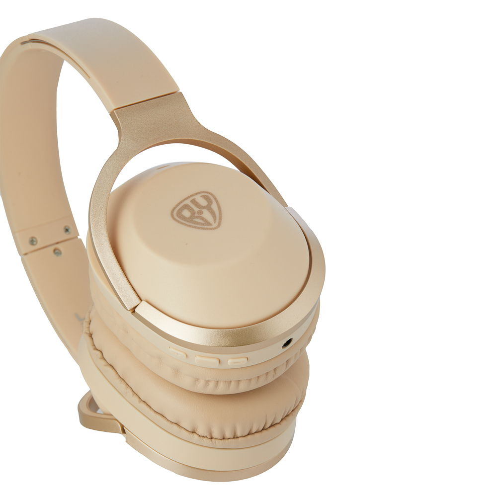 Наушники беспроводные накладные BY Slide, 400мАч, BT 5.0, складные, бежевый, арт.№ 443-017