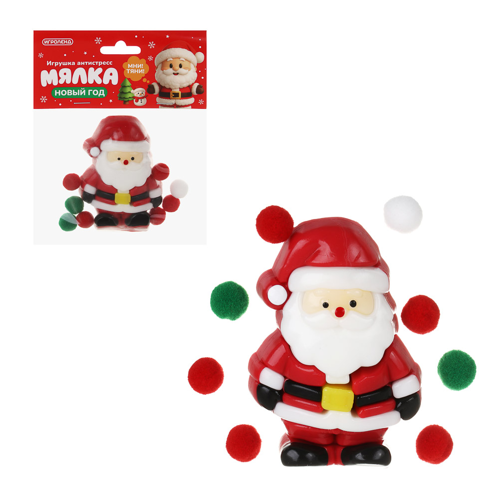 Игрушка антистресс Мялка "Новый год", ИГРОЛЕНД, TPR, арт.№ 297-191