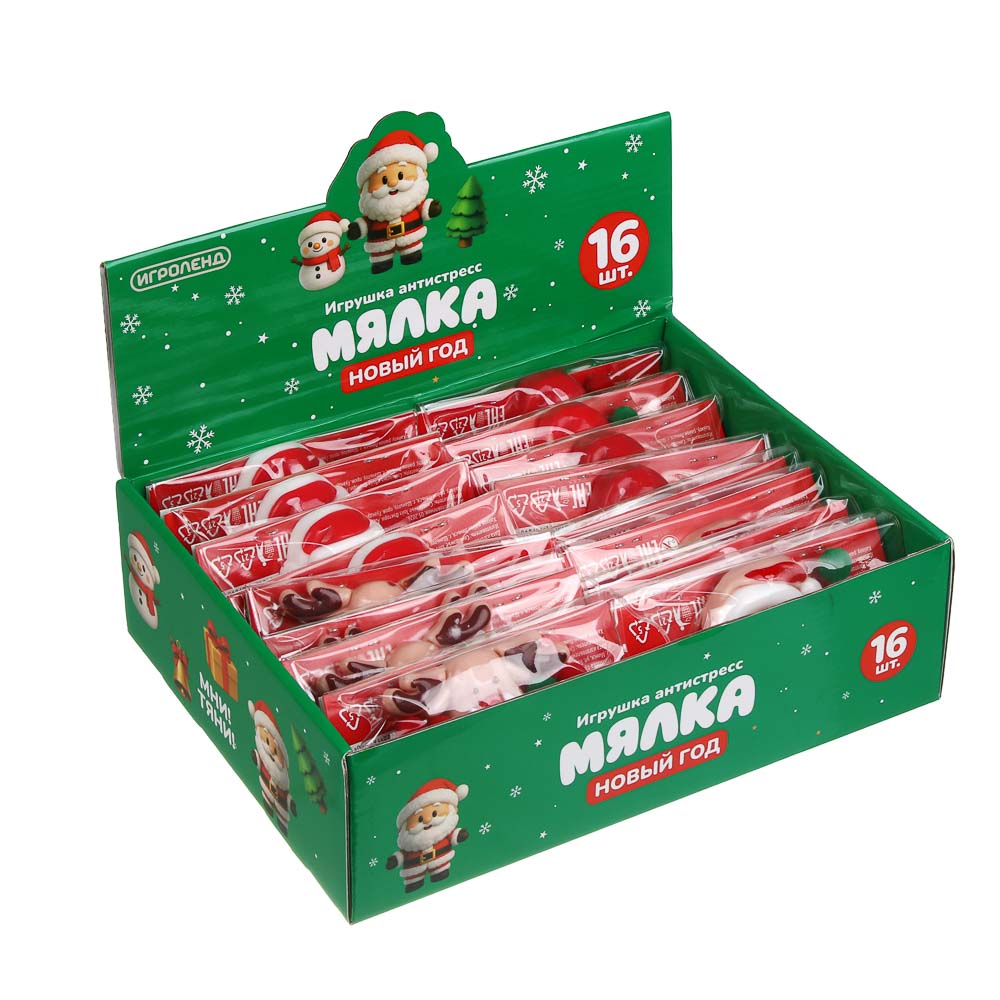 Игрушка антистресс Мялка "Новый год", ИГРОЛЕНД, TPR, арт.№ 297-191