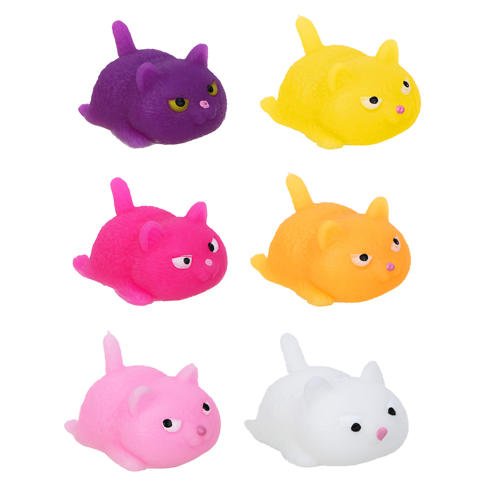 Мялка антистресс "Котики", ИГРОЛЕНД, TPR, арт.№ 214-087