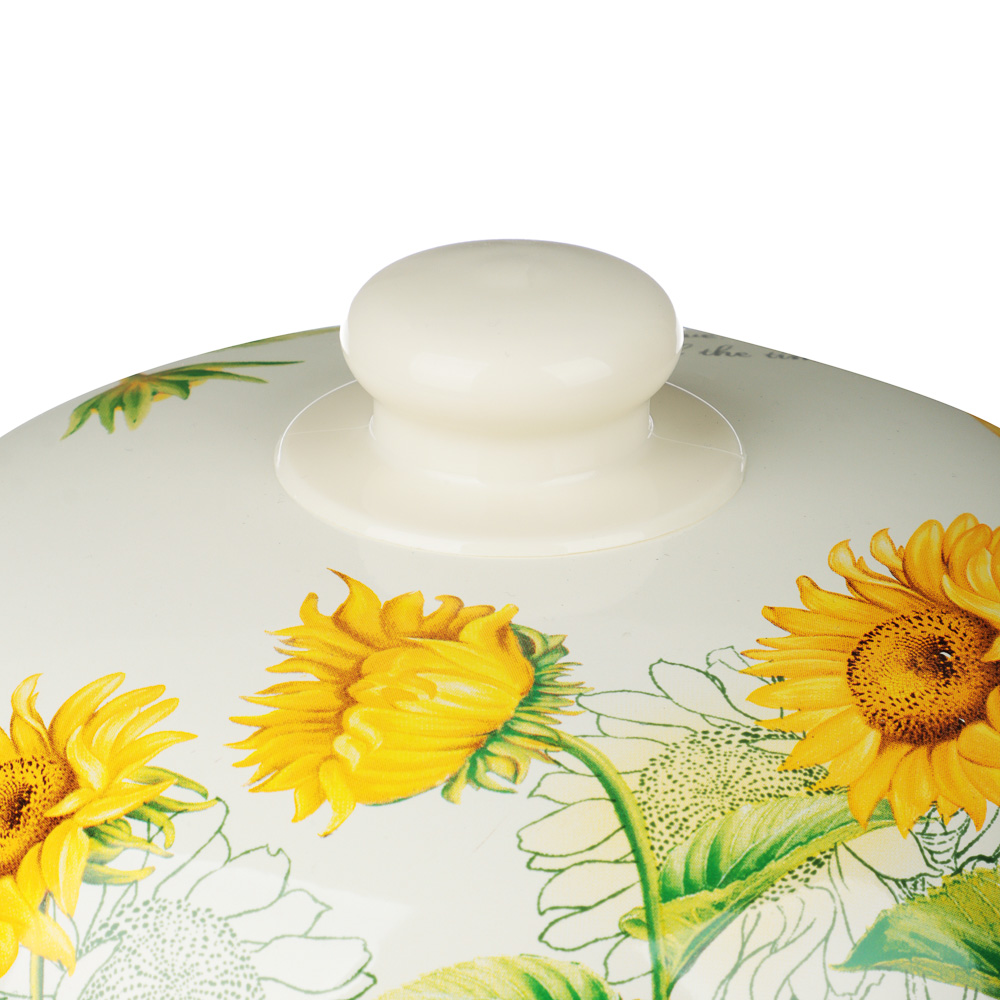 VETTA Подсолнухи Кастрюля эмалированная, 22см, 3,6л, индукция, арт.№ 894-522