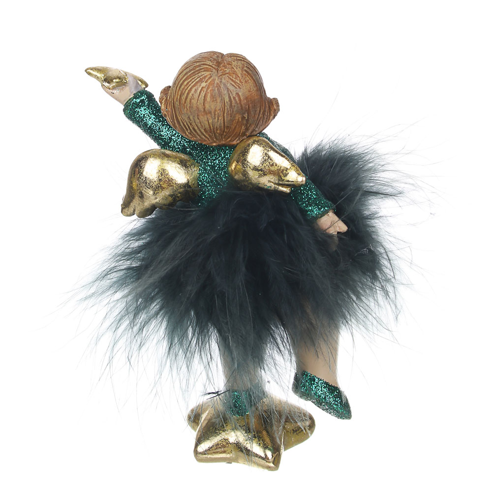 СНОУ БУМ Сувенир "Фея в зеленом платье", полистоун, полиэстер, 13см, 2 дизайна, арт.№ 396-628