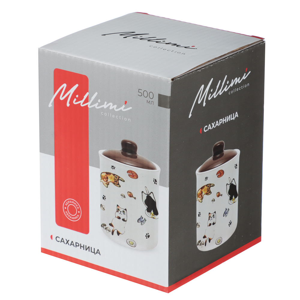 Сахарница 500мл, тм MILLIMI Котовасия, керамика, арт.№ 824-303