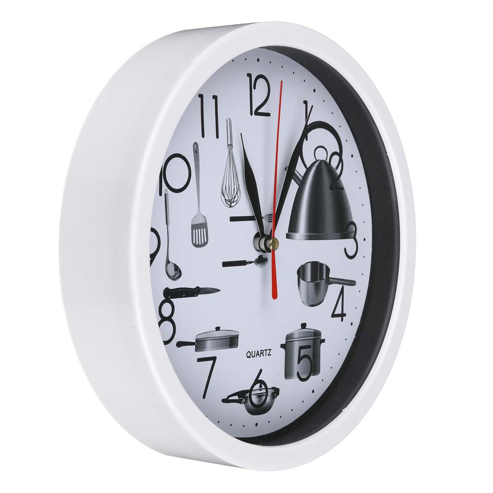 LADECOR CHRONO Часы настенные круглые, 19,5 см, пластик, стекло, Кухня, 1хАА, арт.№ 581-944