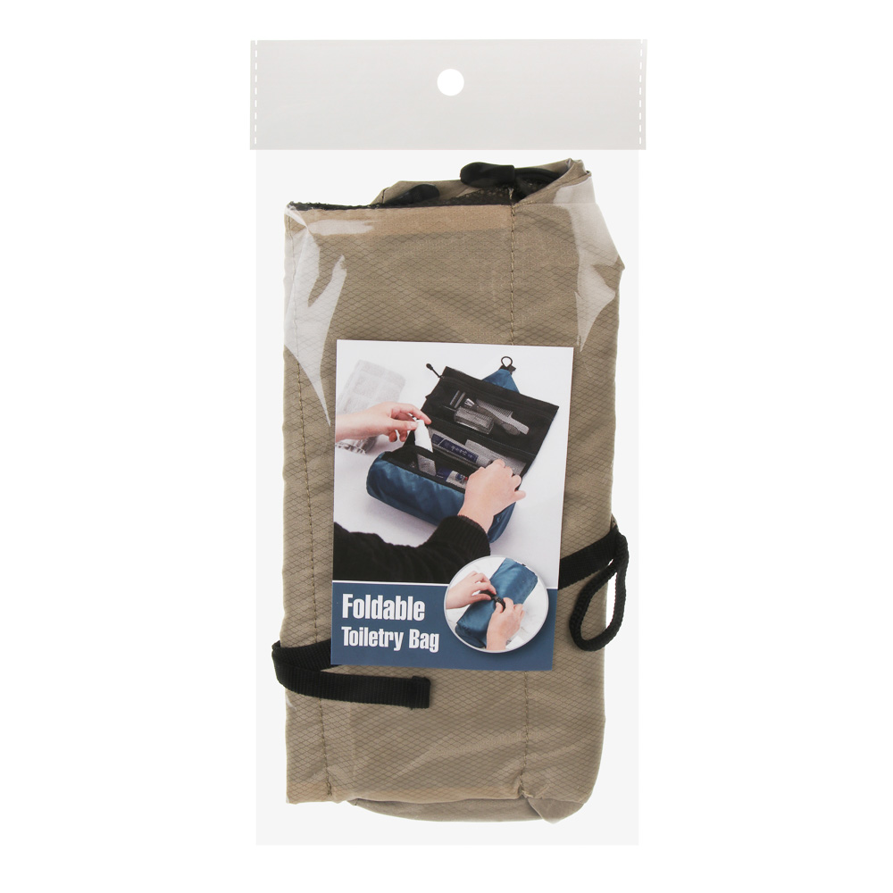 Косметичка дорожная складная в сложенном виде 23,5х11x8 см, полиэстер, 2 цвета, арт.№ 327-355