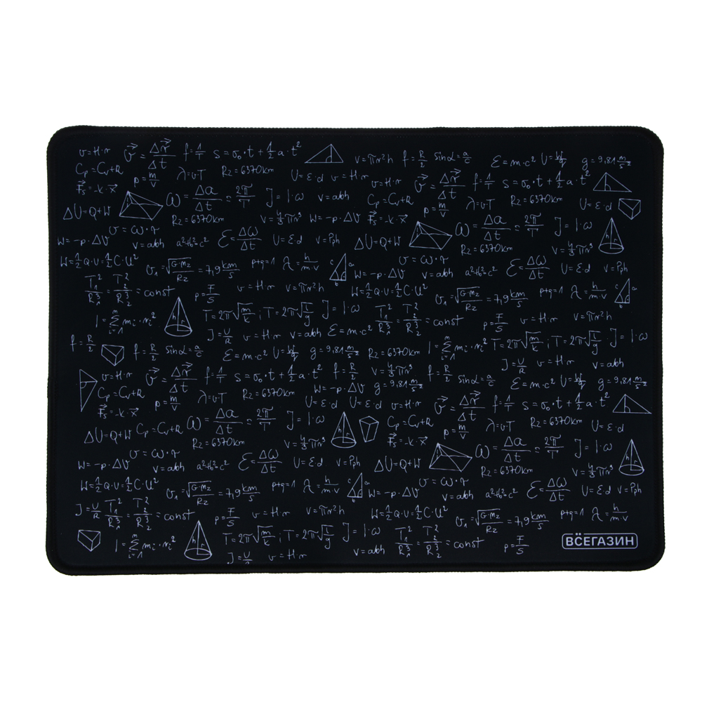 Коврик игровой ВСЁГАЗИН Формулы, 360x260x2.5мм, с рисунком, полиэстер, каучук, арт.№ 405-042