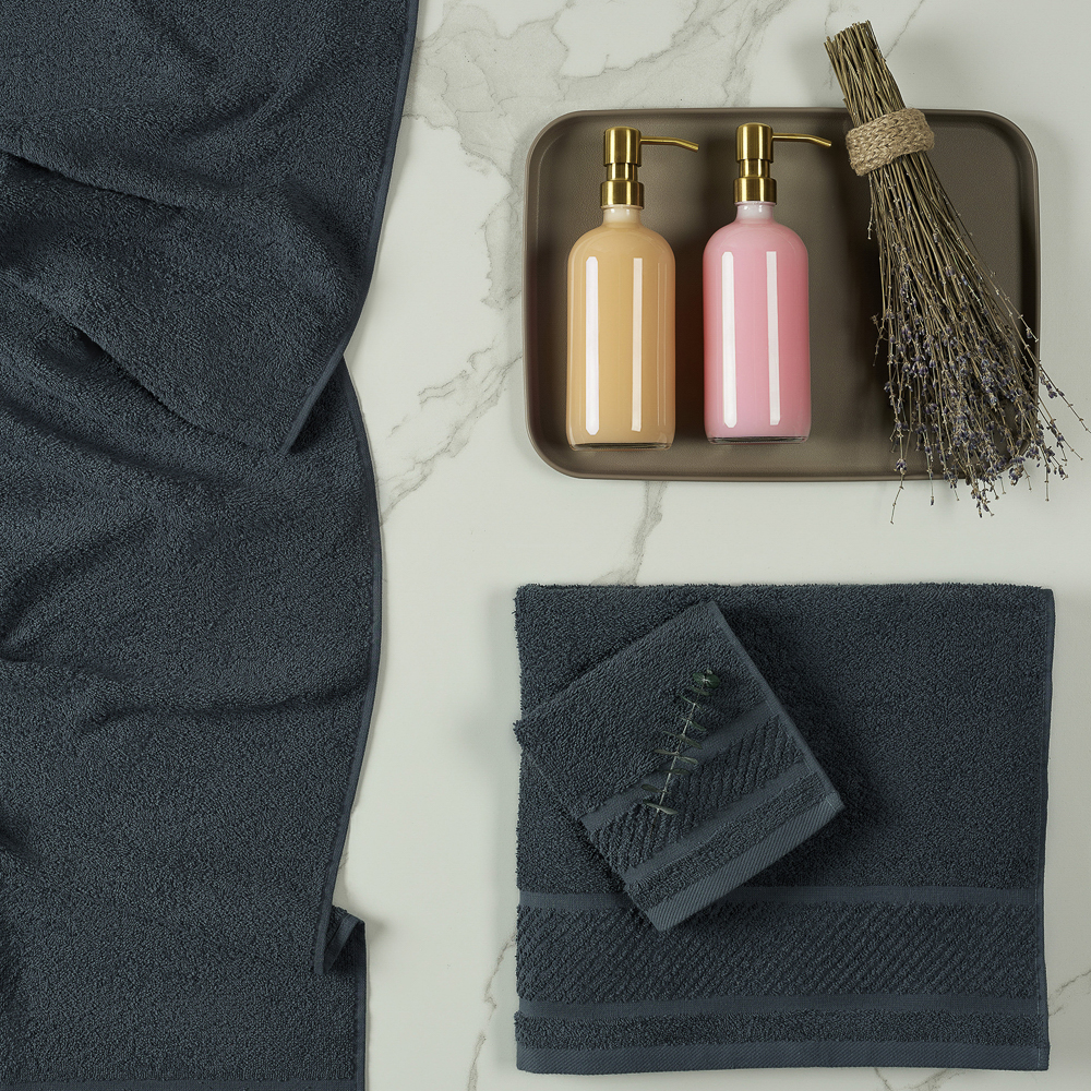 PROVANCE Виана Полотенце махровое, 100% хлопок, 70х130см, синий, арт.№ 484-079