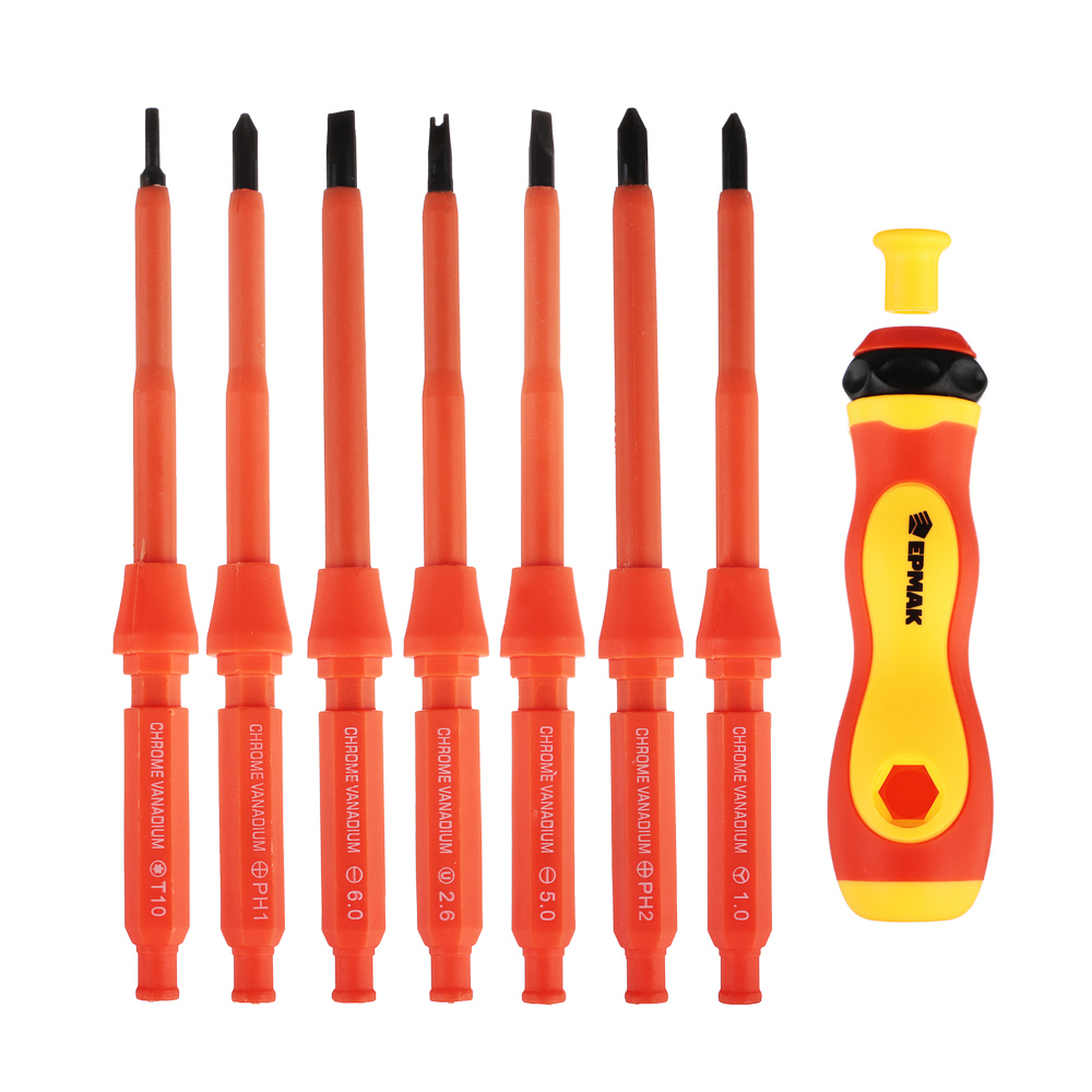 ЕРМАК Набор диэлектрических отверток, 9 предметов, арт.№ 651-246