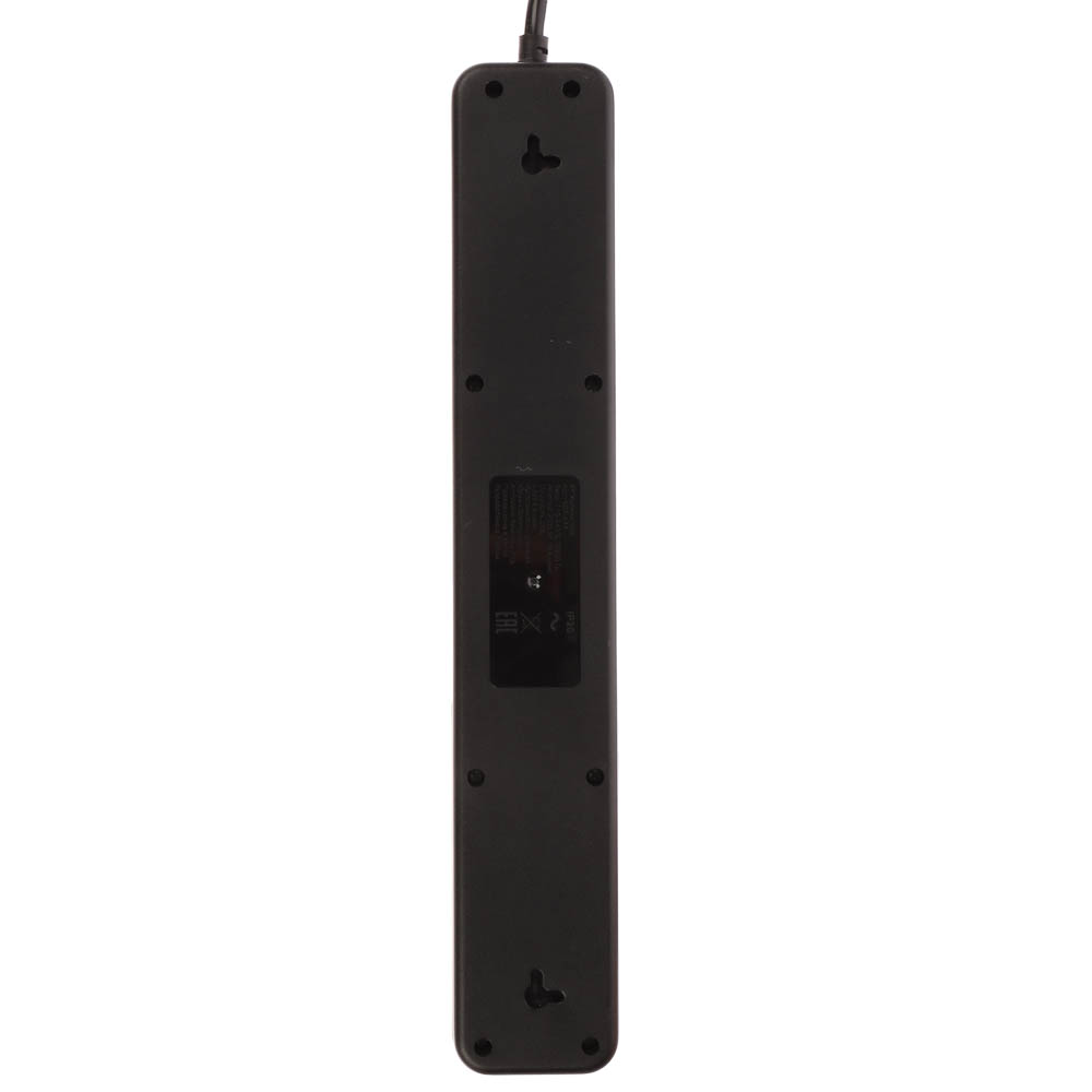 Удлинитель, сетевой фильтр 5 гнезд 3м BY Black, 2*USB, 1*type-C,выкл., 2500Вт, чёрный, арт.№ 907-277
