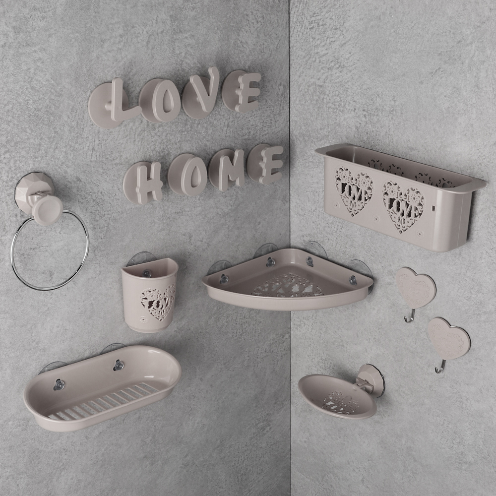 VETTA Love Полочка для ванной комнаты, пластик, 26х7х8,5см, 2 цвета, арт.№ 463-920