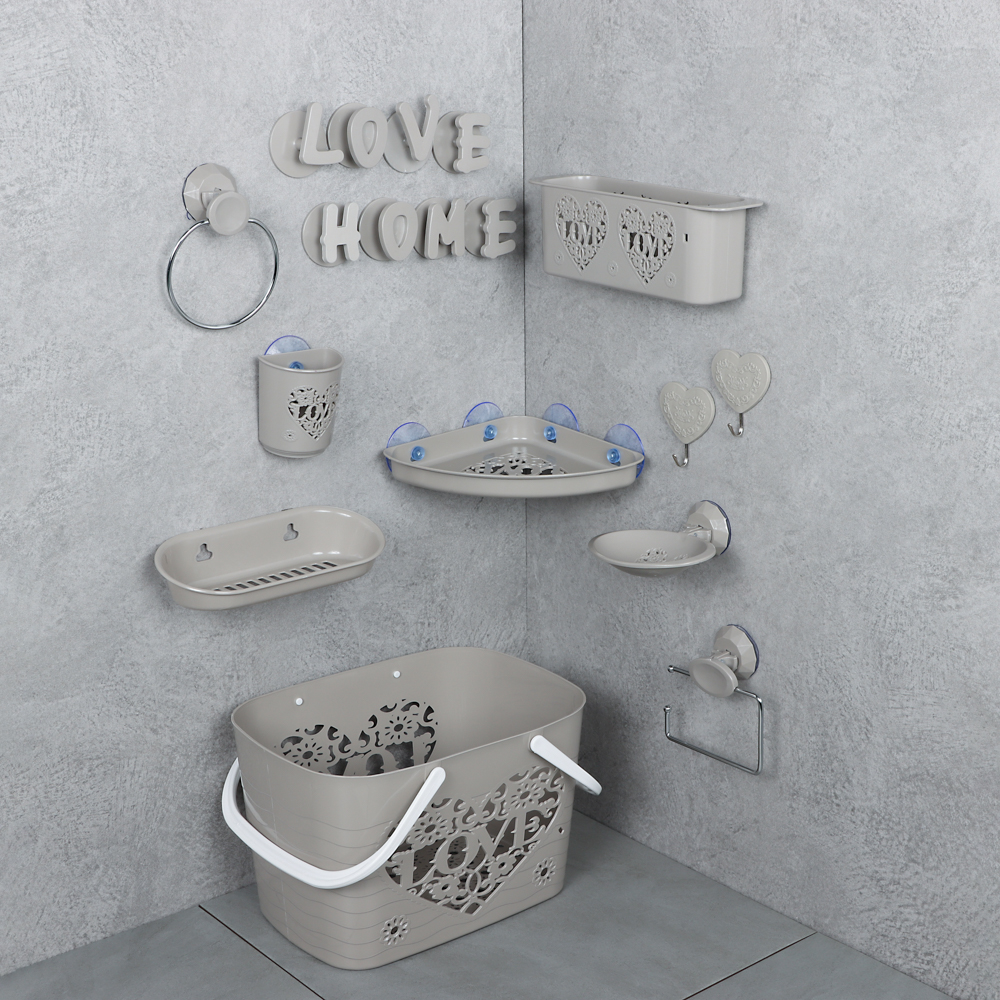 VETTA Love Полочка для ванной комнаты, пластик, 26х7х8,5см, 2 цвета, арт.№ 463-920