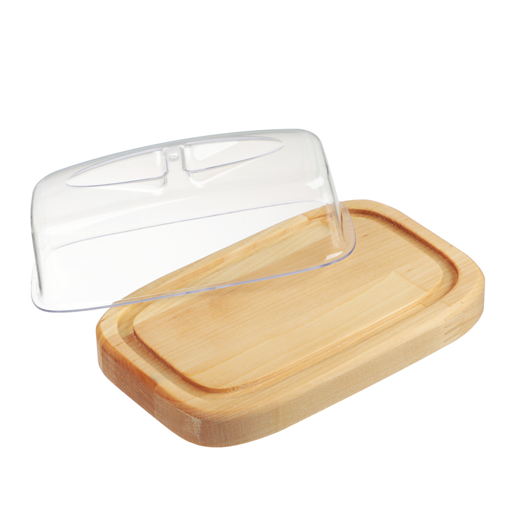 Масленка 18х12х7см, пластик, дерево, арт.№ 861-357