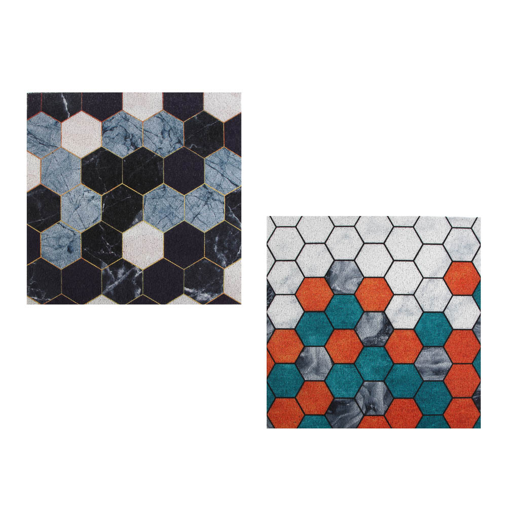 Коврик вырезной тм VETTA Соты, 80х80см, 2 дизайна, арт.№ 466-415