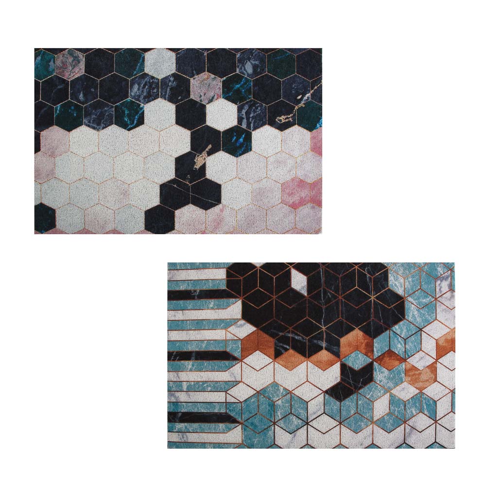 Коврик вырезной тм VETTA Соты, 80х120см, 2 дизайна, арт.№ 466-416