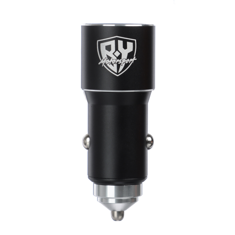 Автомобильное зарядное устройство BY Motorsport, Type-C/USB, 3А, 12В, Быстрая зарядка QC3.0, металл, арт.№ 738-029