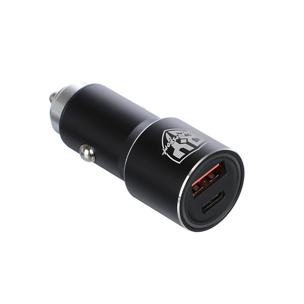 Автомобильное зарядное устройство BY Motorsport, Type-C/USB, 3А, 12В, Быстрая зарядка QC3.0, металл, арт.№ 738-029