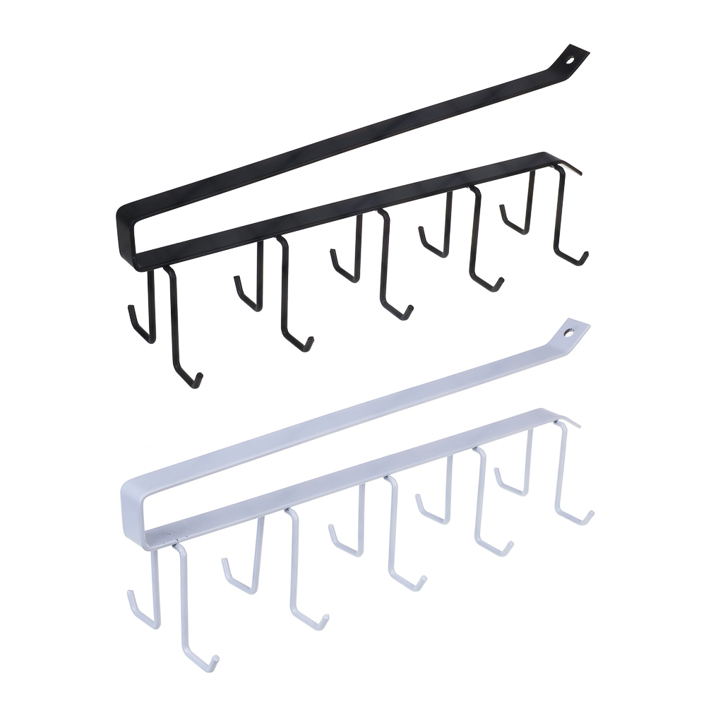 Вешалка подвесная на полку тм VETTA, 26х7см, 10 крючков, металл, арт.№ 481-058