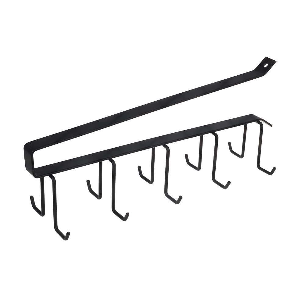 Вешалка подвесная на полку тм VETTA, 26х7см, 10 крючков, металл, арт.№ 481-058