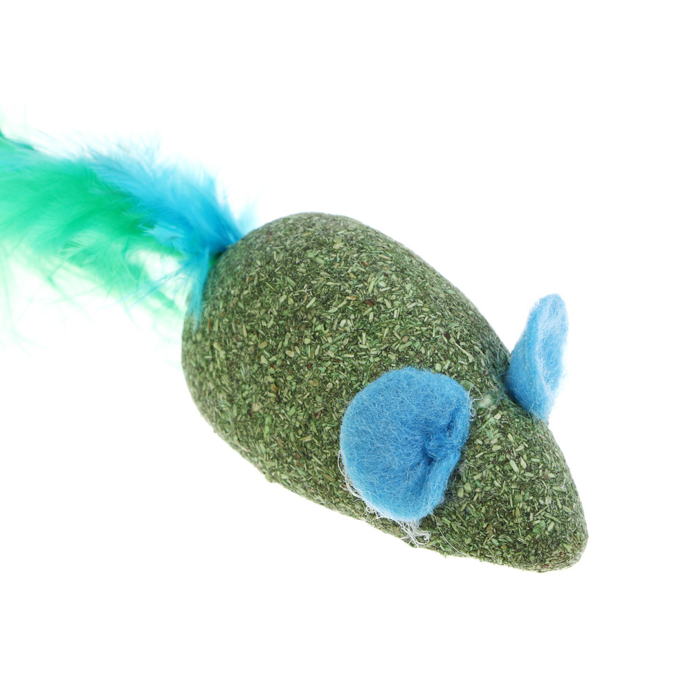 VETTA Игрушка для домашних животных, мята, перо, 4,5х2,5 см, арт.№ 273-274