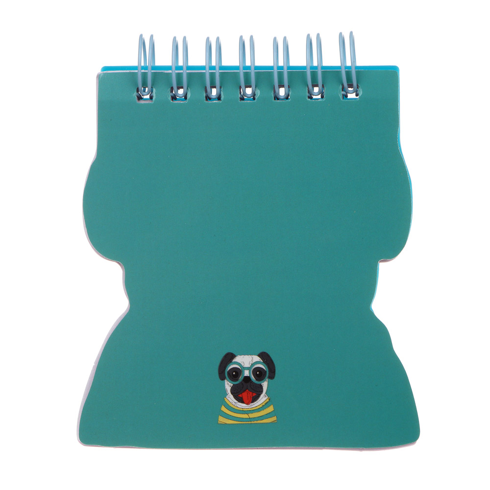 ClipStudio Записная книжка фигурная, 6,6-8,5x8,5-9,4 см, 80л.,облож. силикон,спираль,цв.листы,4 диз., арт.№ 557-016