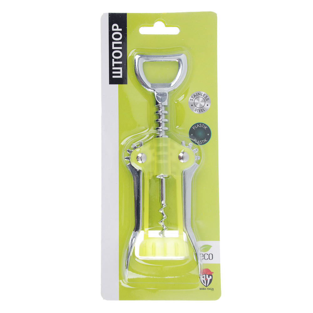 Штопор 15х5,5см, нерж.сталь, полипропилен, арт.№ 884-097