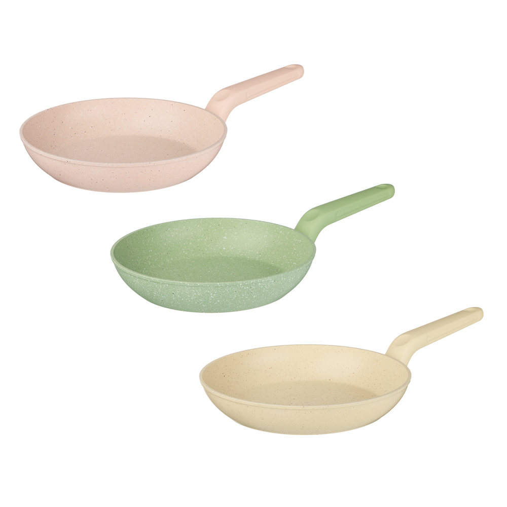 SATOSHI Эмери Сковорода литая d=24см, антипригарное покрытие мрамор, индукция, 3 цвета, арт.№ 846-741