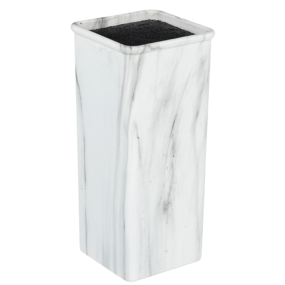 SATOSHI Мрамор Подставка для ножей 10x10x22,5см, полипропиленовые разделители, арт.№ 803-308