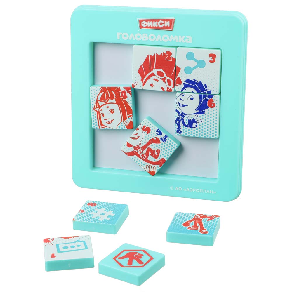 ФИКСИКИ Логическая игра "Магнитные пятнашки", пластик, 13,5х12,5х0,8СМ, 1 дизайн, арт.№ 429-020