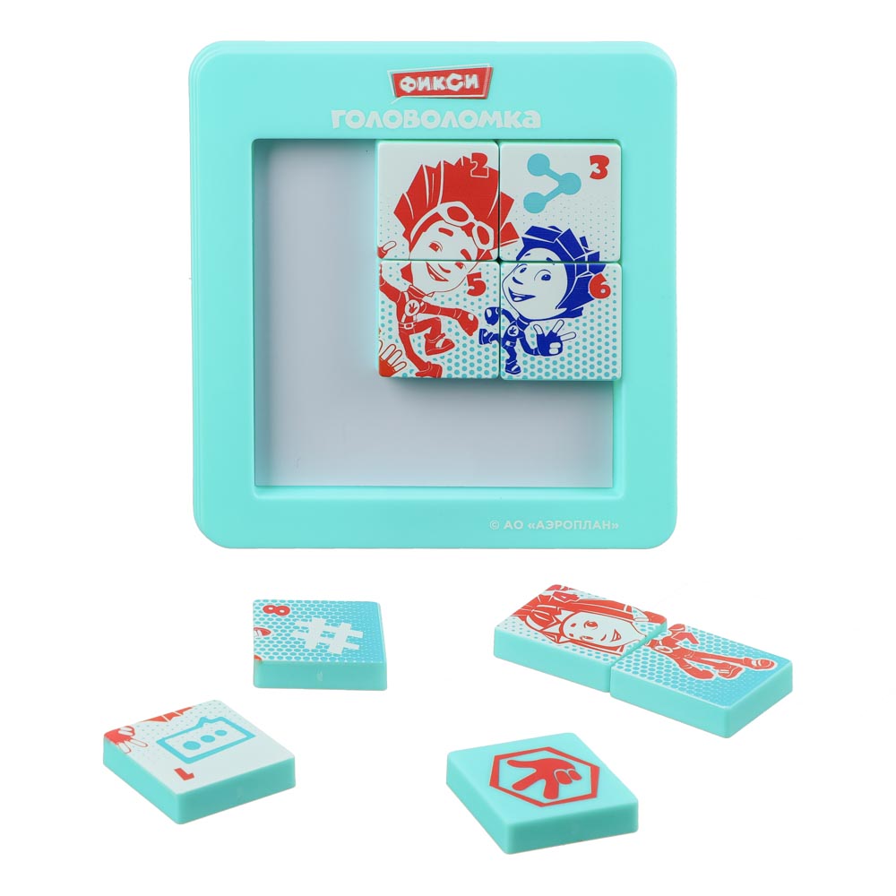 ФИКСИКИ Логическая игра "Магнитные пятнашки", пластик, 13,5х12,5х0,8СМ, 1 дизайн, арт.№ 429-020