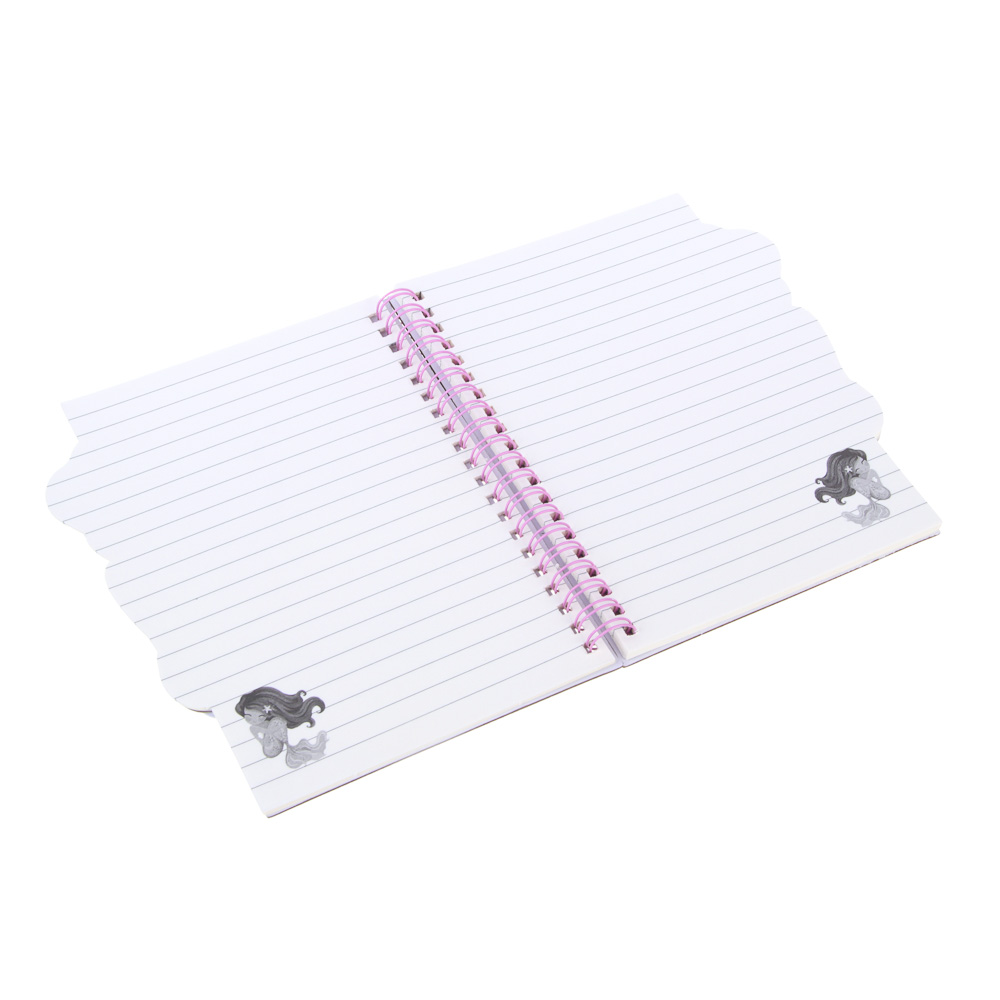 Записная книжка фигурная, 12,8-19,6х16,7-17,8см, 60л., голограф.обл., аппликация ПВХ, спираль, 3диз., арт.№ 557-019