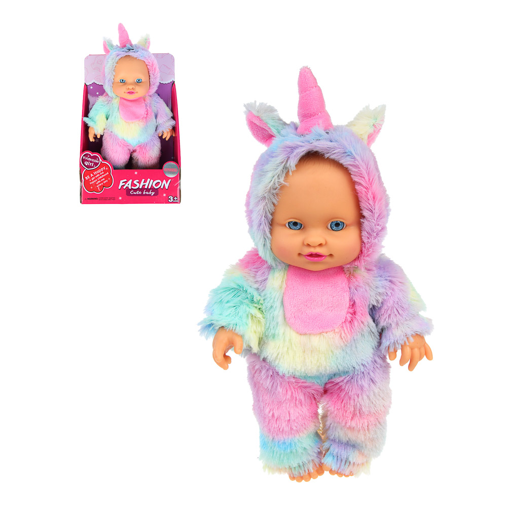 ИГРОЛЕНД Пупс в кигуруми 24 см, PVC, PP, полиэстер, 16,5х7,5х25,5 см, арт.№ 436-163