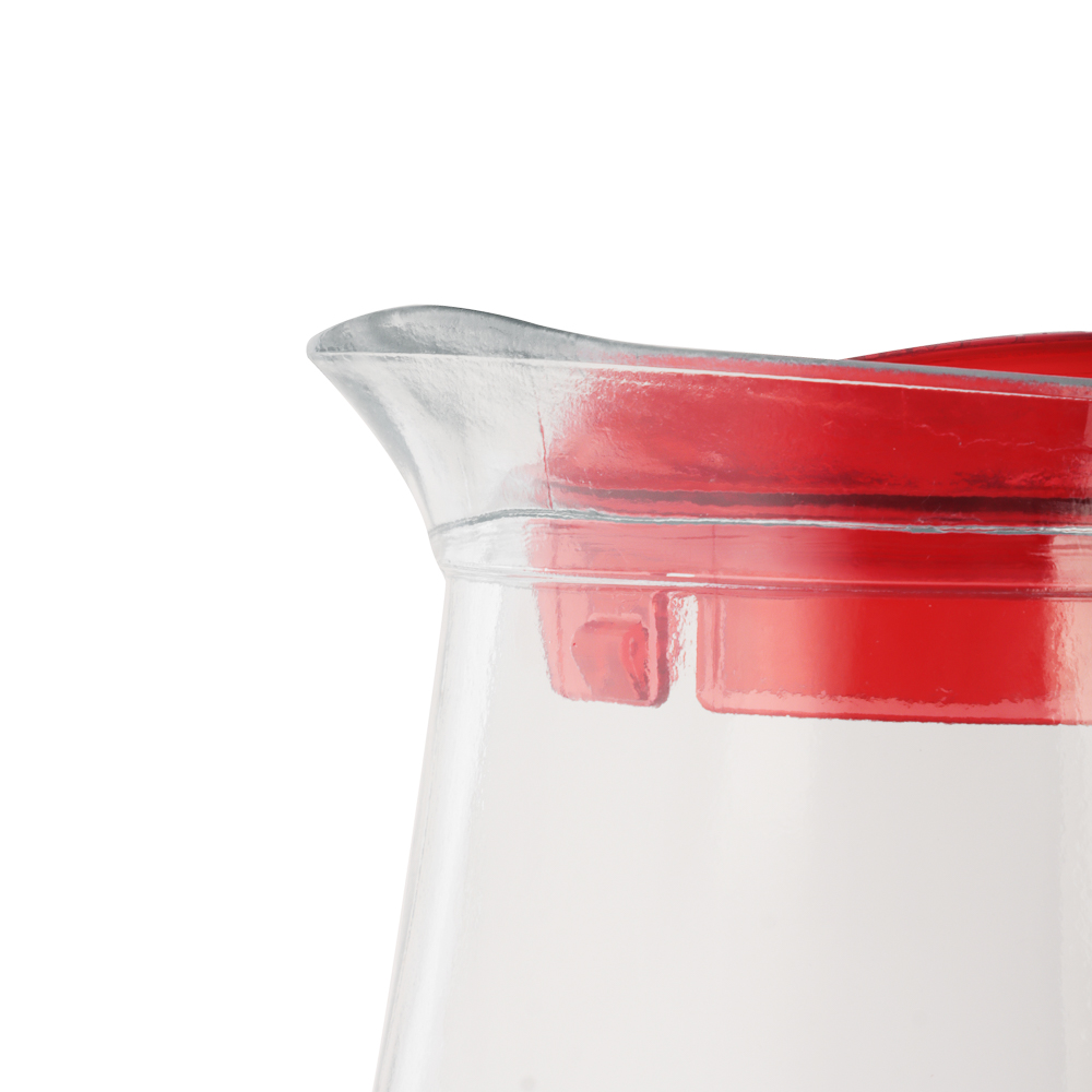 PASABAHCE  Бистро Кувшин 1850мл, с красной крышкой, стекло, арт.№ 878-677