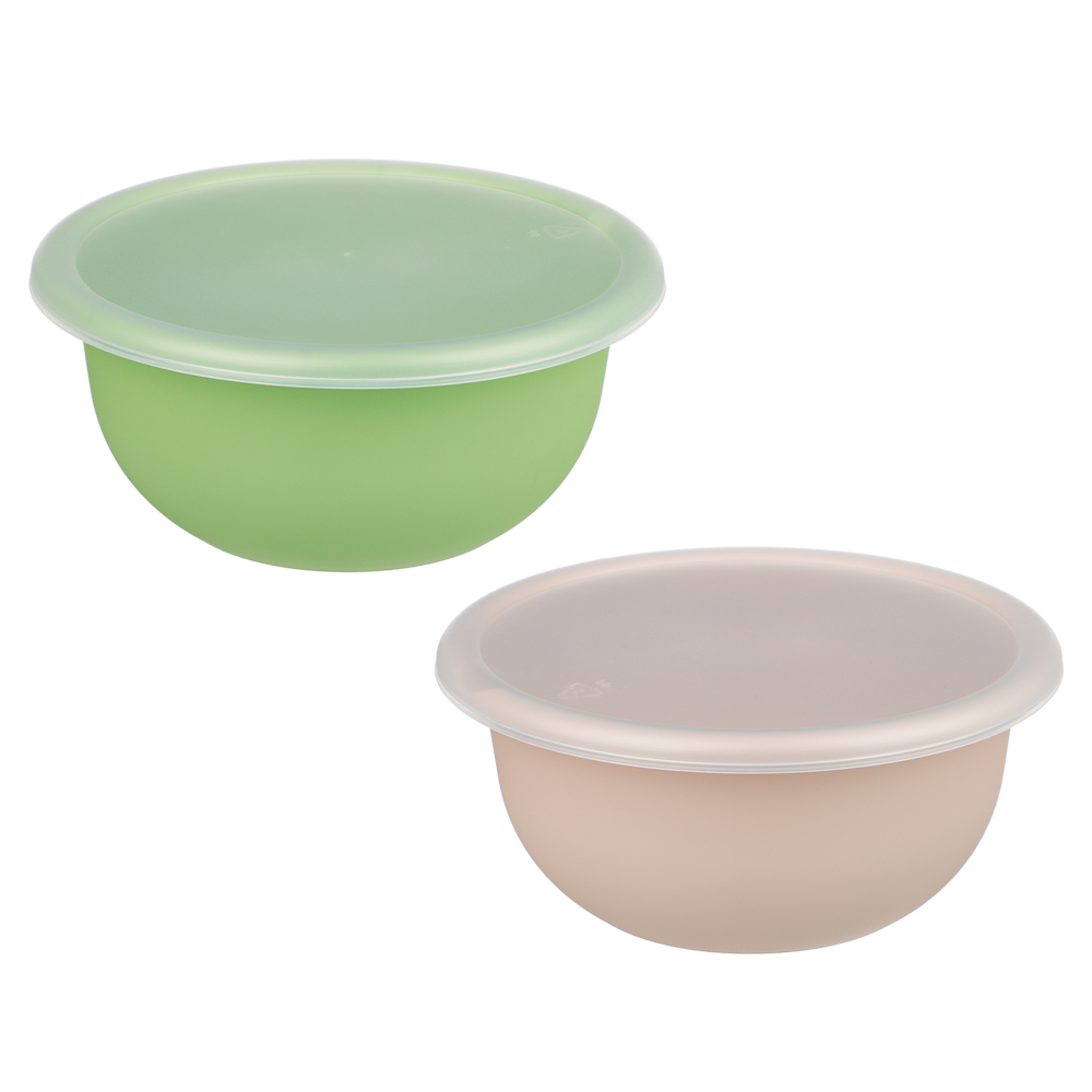 Миска Modena 1,2л с крышкой, пластик, 2 цвета, арт.№ 861-490