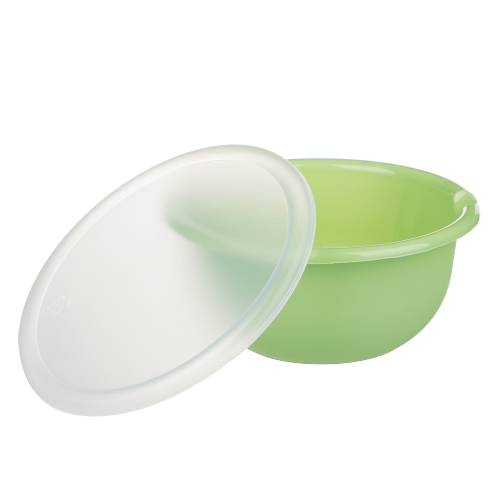 Миска Modena 1,2л с крышкой, пластик, 2 цвета, арт.№ 861-490