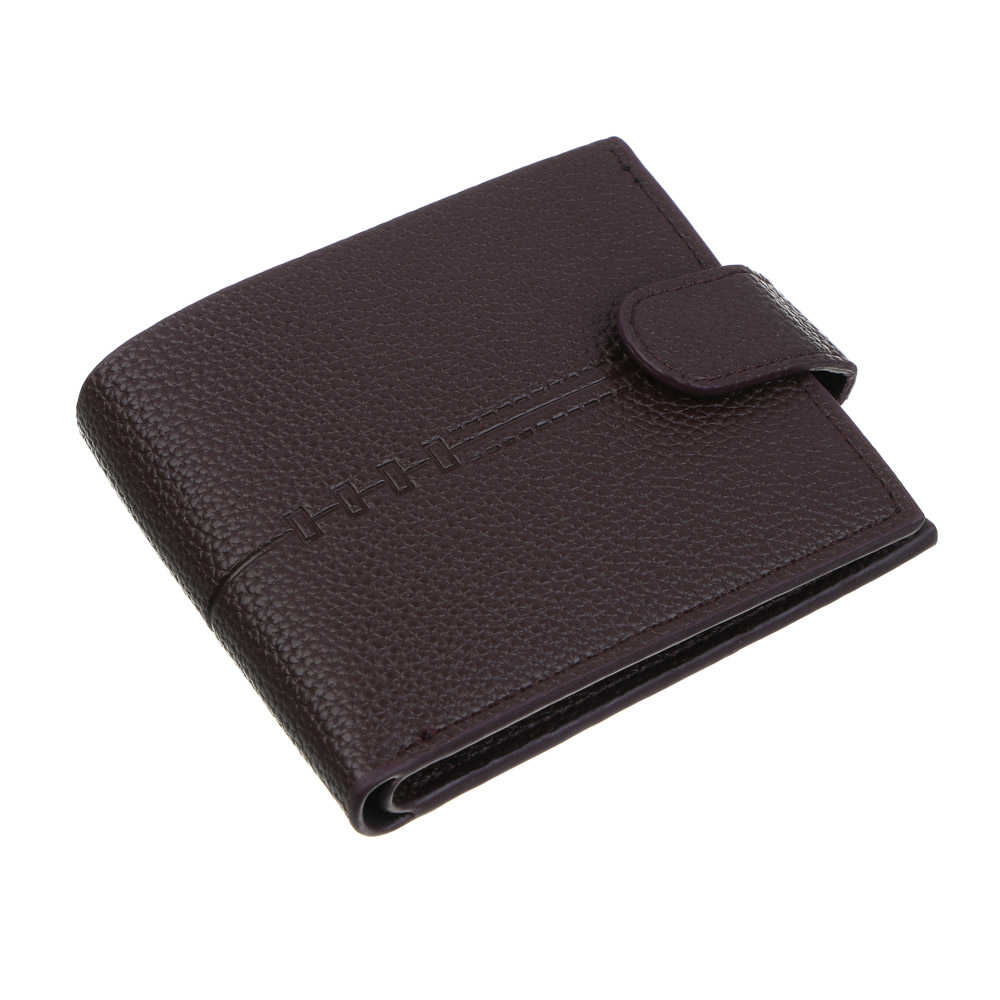 ЮL Валтор Портмоне мужское для карт, купюр и монет на кнопке, ПУ, 11,5х9,5х1,5см, 2 цвета, КЖ24-31, арт.№ 303-039