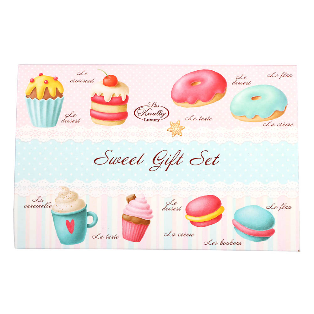 Подарочный набор женский LISS KROULLY «Французское пирожное» Крем д/рук питат.75 мл, маска д/рук увл, арт.№ 937-117