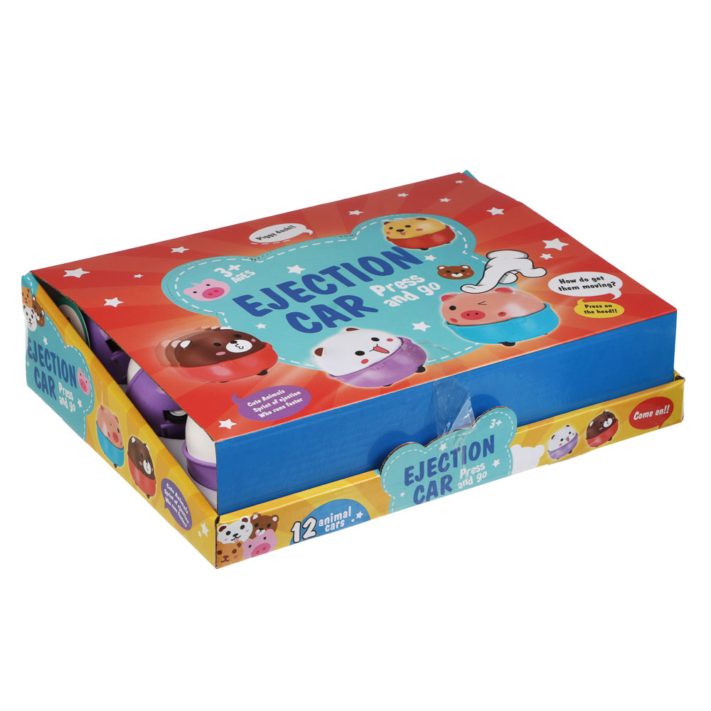 Игрушка для малышей в виде животных, инерция, PP ,6,6x6x6,6см, 4 дизайна, арт.№ 262-562