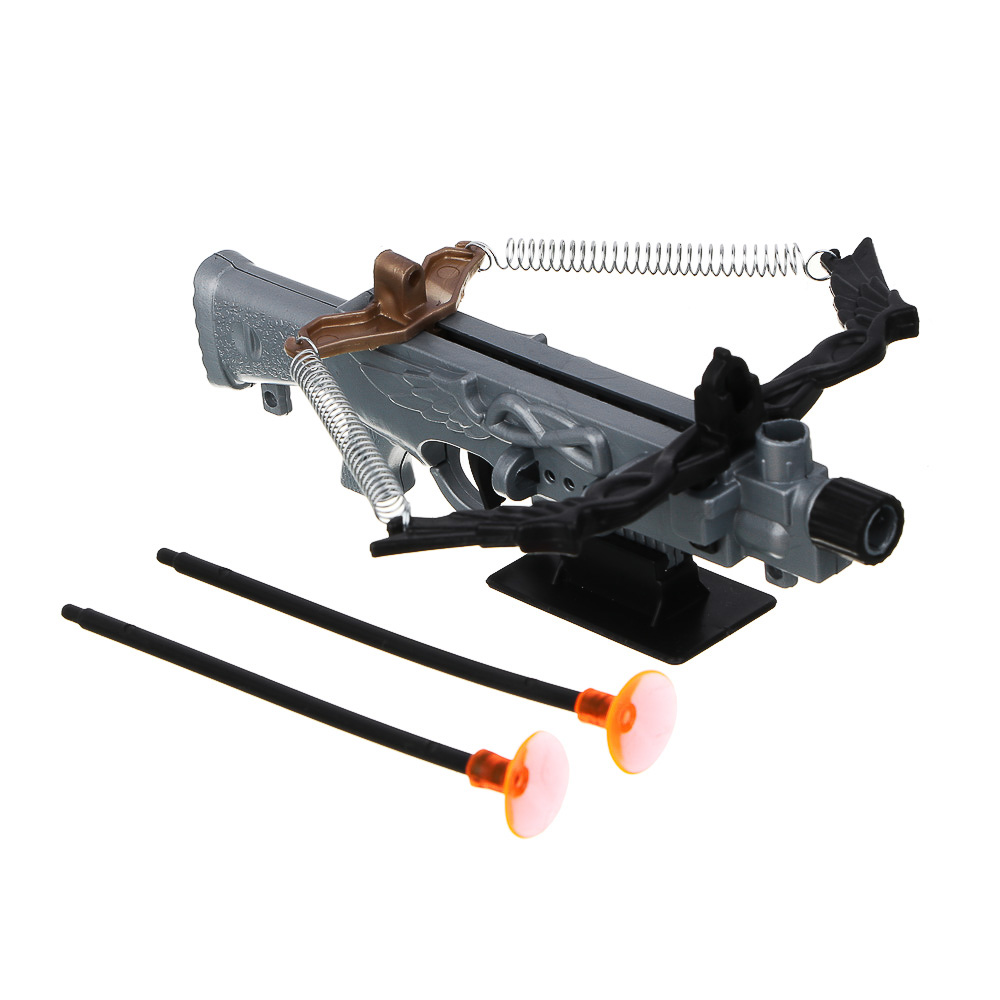 ИГРОЛЕНД Мини-арбалет на пружинах "Точный выстрел", 2 стрелы с присосками, PP, 14х5х18 см, 2 диз, арт.№ 261-769