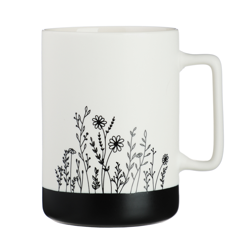 MILLIMI Нежность Кружка 400мл, фарфор, 4 дизайна, арт.№ 806-188