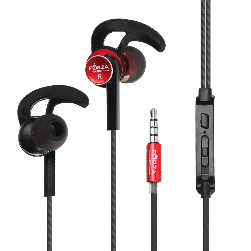 Наушники проводные внутриканальные Flat FORZA, гарнитура, доп.насадки, коробка картон, арт.№ 410-011