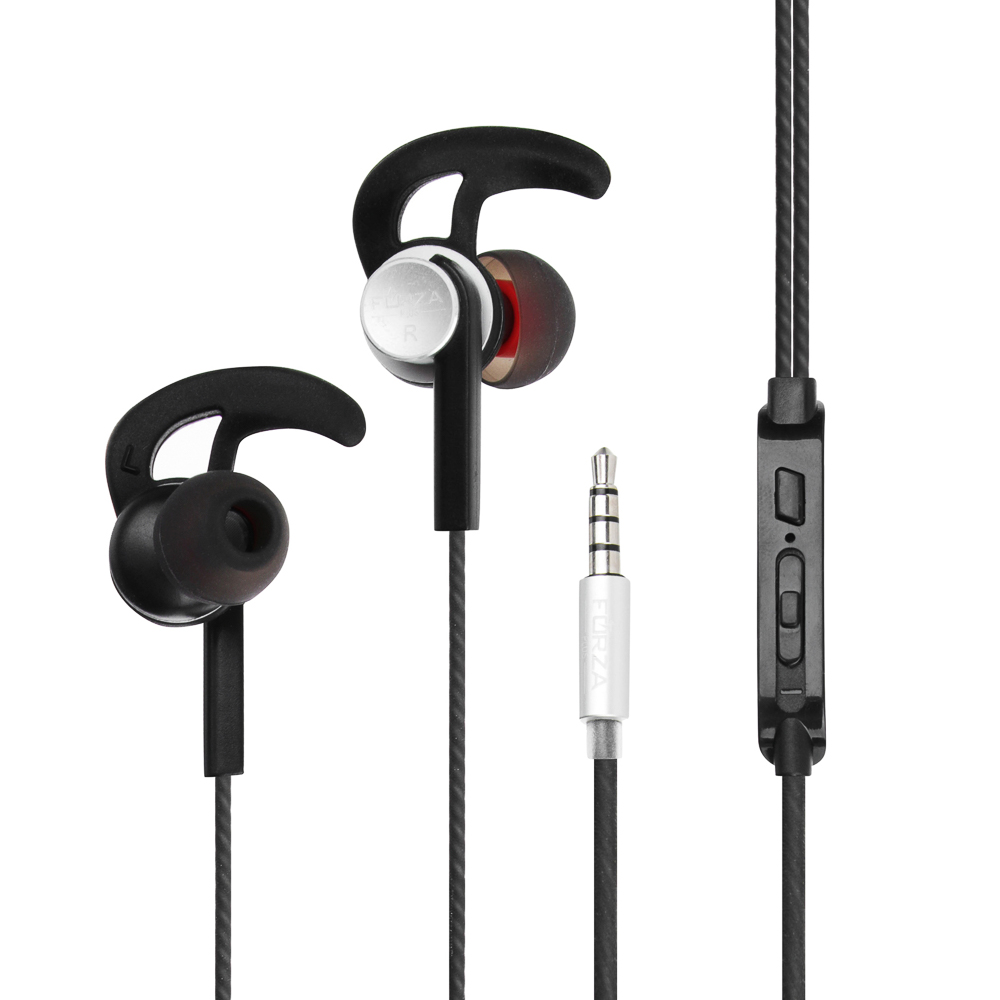 Наушники проводные внутриканальные Flat FORZA, гарнитура, доп.насадки, коробка картон, арт.№ 410-011