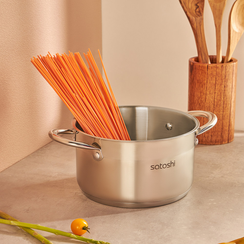 SATOSHI Асти Кастрюля 18х10,5см. 2,6л. со стекл. крышкой, индукция, арт.№ 822-002