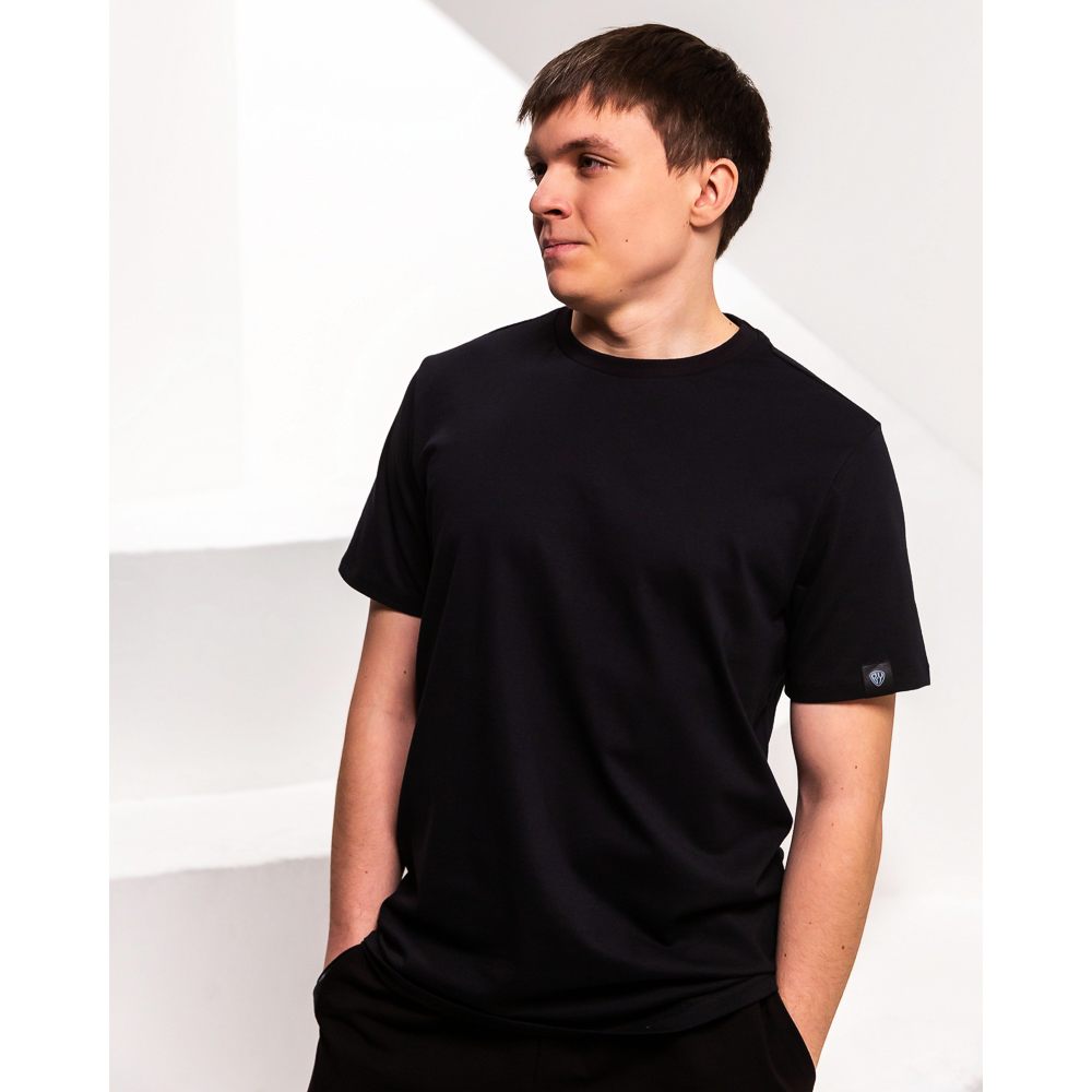 BY Basic Футболка мужская, хлопок, цвет черный, размер XL, арт.№ 833-167