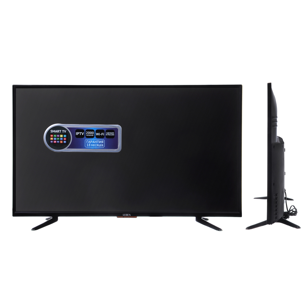 LEBEN ЖК-телевизор, диагональ 39" (99см), HD Smart модель LE-LED39RS282T2, арт.№ 282-102