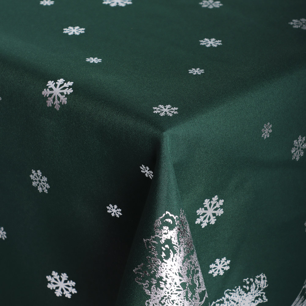 PROVANCE Фелиз Скатерть текстильная с водоотталкивающей пропиткой, 140x230см, 100%полиэстер, зеленый, арт.№ 492-198