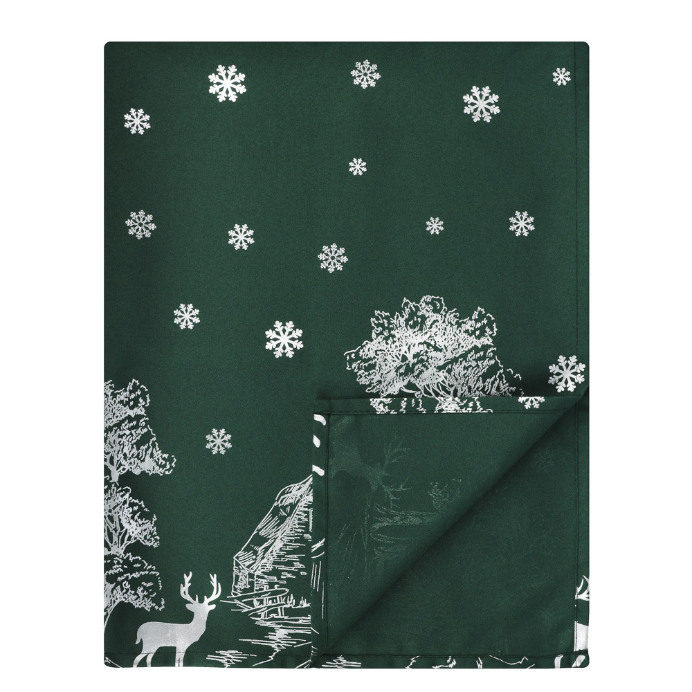 PROVANCE Фелиз Скатерть текстильная с водоотталкивающей пропиткой, 140x230см, 100%полиэстер, зеленый, арт.№ 492-198