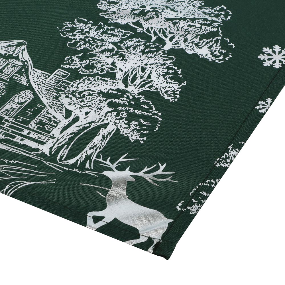 PROVANCE Фелиз Скатерть текстильная с водоотталкивающей пропиткой, 140x230см, 100%полиэстер, зеленый, арт.№ 492-198